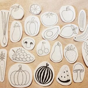 Fruit and Vegetable Stick and Stitch